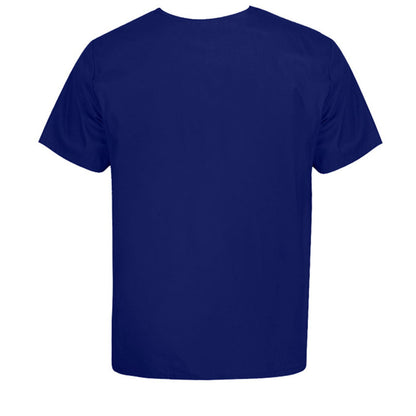 Walk By Faith Unisex 1-Pocket Tuckable V-Neck Medical Scrub Top - ClaimedbyGodDesigns
