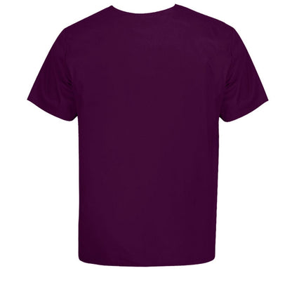 Walk By Faith Unisex 1-Pocket Tuckable V-Neck Medical Scrub Top - ClaimedbyGodDesigns