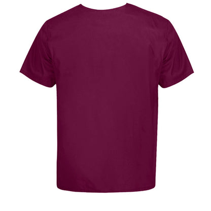 Walk By Faith Unisex 1-Pocket Tuckable V-Neck Medical Scrub Top - ClaimedbyGodDesigns