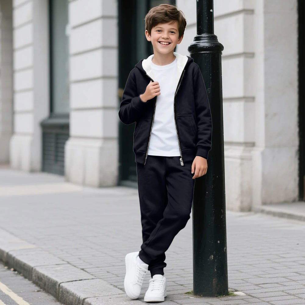 Walking In His Love Youth Christian Zippered Sportswear Outfit - ClaimedbyGodDesigns