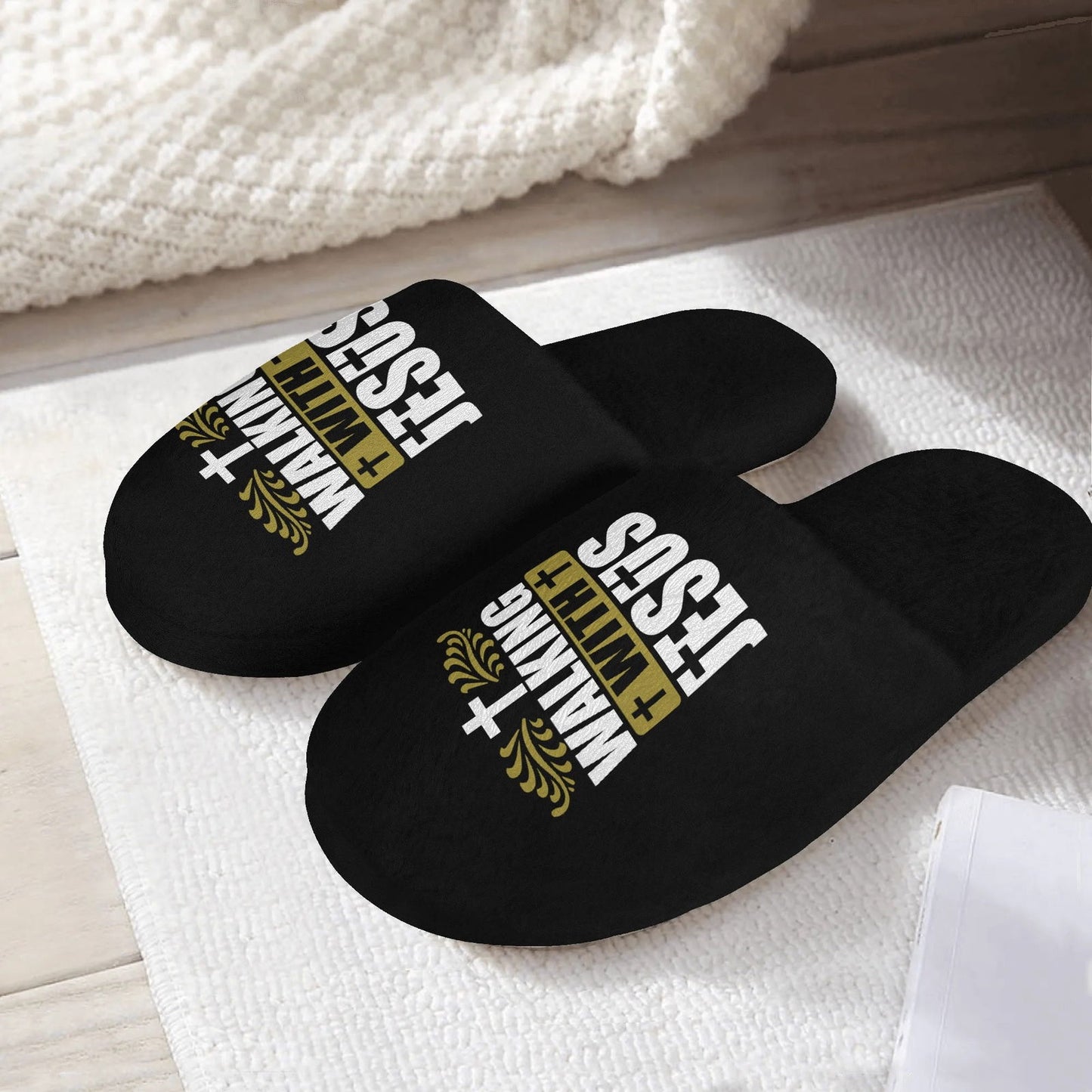 Walking With Jesus Kids Christian Slippers - ClaimedbyGodDesigns
