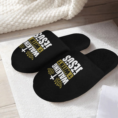 Walking With Jesus Kids Christian Slippers - ClaimedbyGodDesigns