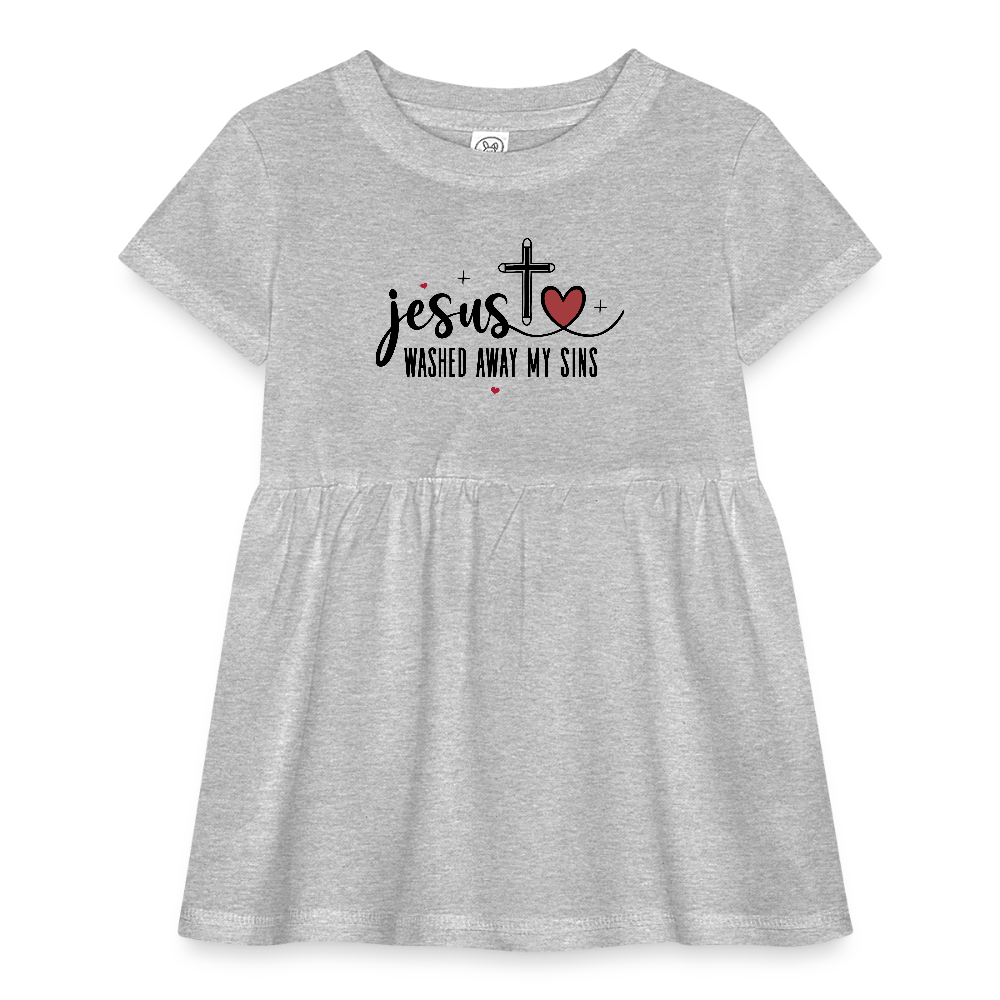 Washed Away My Sins Christian Infant Baby Rib Dress - ClaimedbyGodDesigns