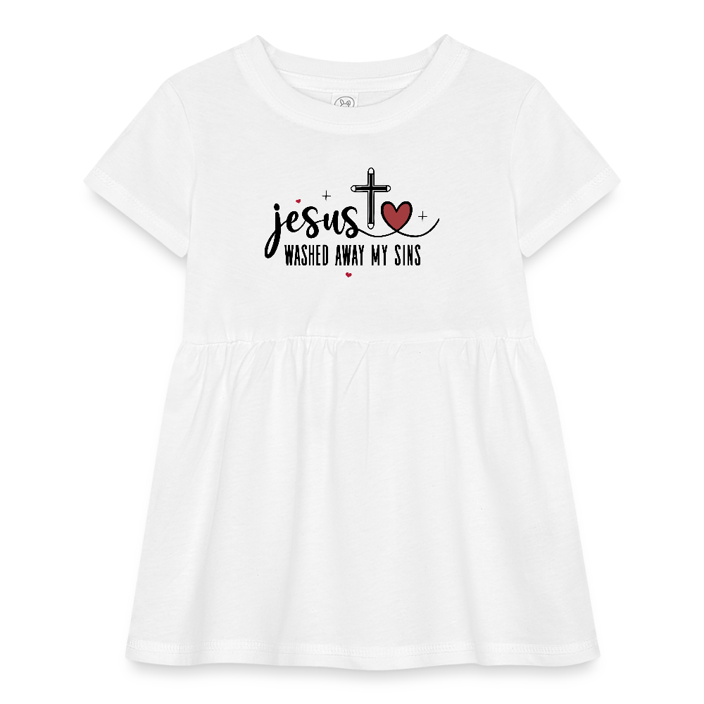 Washed Away My Sins Christian Infant Baby Rib Dress - ClaimedbyGodDesigns