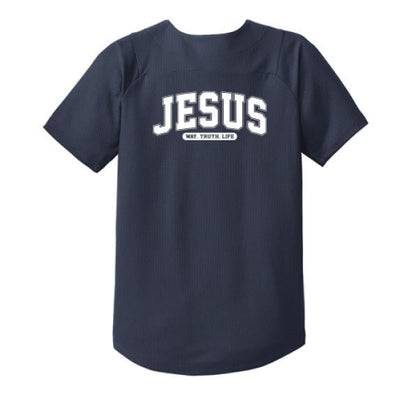 Way Truth Life Youth Christian Full-button Jersey - ClaimedbyGodDesigns