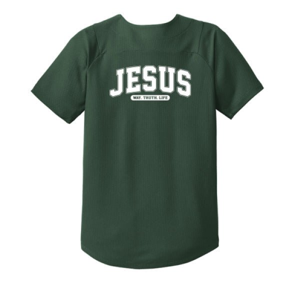 Way Truth Life Youth Christian Full-button Jersey - ClaimedbyGodDesigns