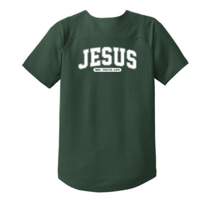 Way Truth Life Youth Christian Full-button Jersey - ClaimedbyGodDesigns