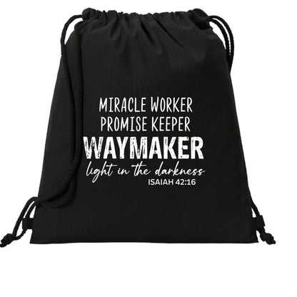 Waymaker Christian Drawstring Bag - ClaimedbyGodDesigns