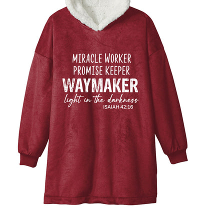Waymaker Light In The Darkness Unisex Premium Wearable Blanket - ClaimedbyGodDesigns