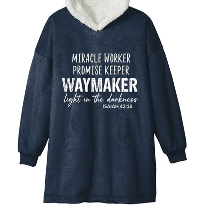 Waymaker Light In The Darkness Unisex Premium Wearable Blanket - ClaimedbyGodDesigns