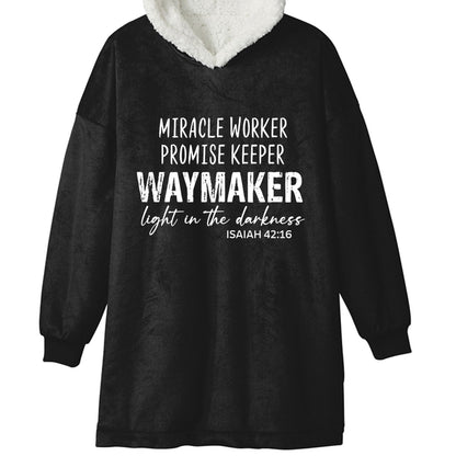 Waymaker Light In The Darkness Unisex Premium Wearable Blanket - ClaimedbyGodDesigns