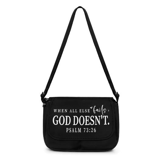 When All Else Fails God Doesn't Christian Kids Flap Crossbody Bag - ClaimedbyGodDesigns
