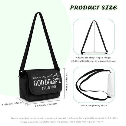 When All Else Fails God Doesn't Christian Kids Flap Crossbody Bag - ClaimedbyGodDesigns
