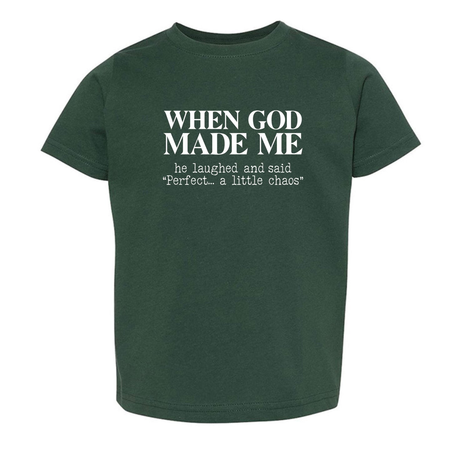 When God Made Me Toddler Christian T-shirt - ClaimedbyGodDesigns