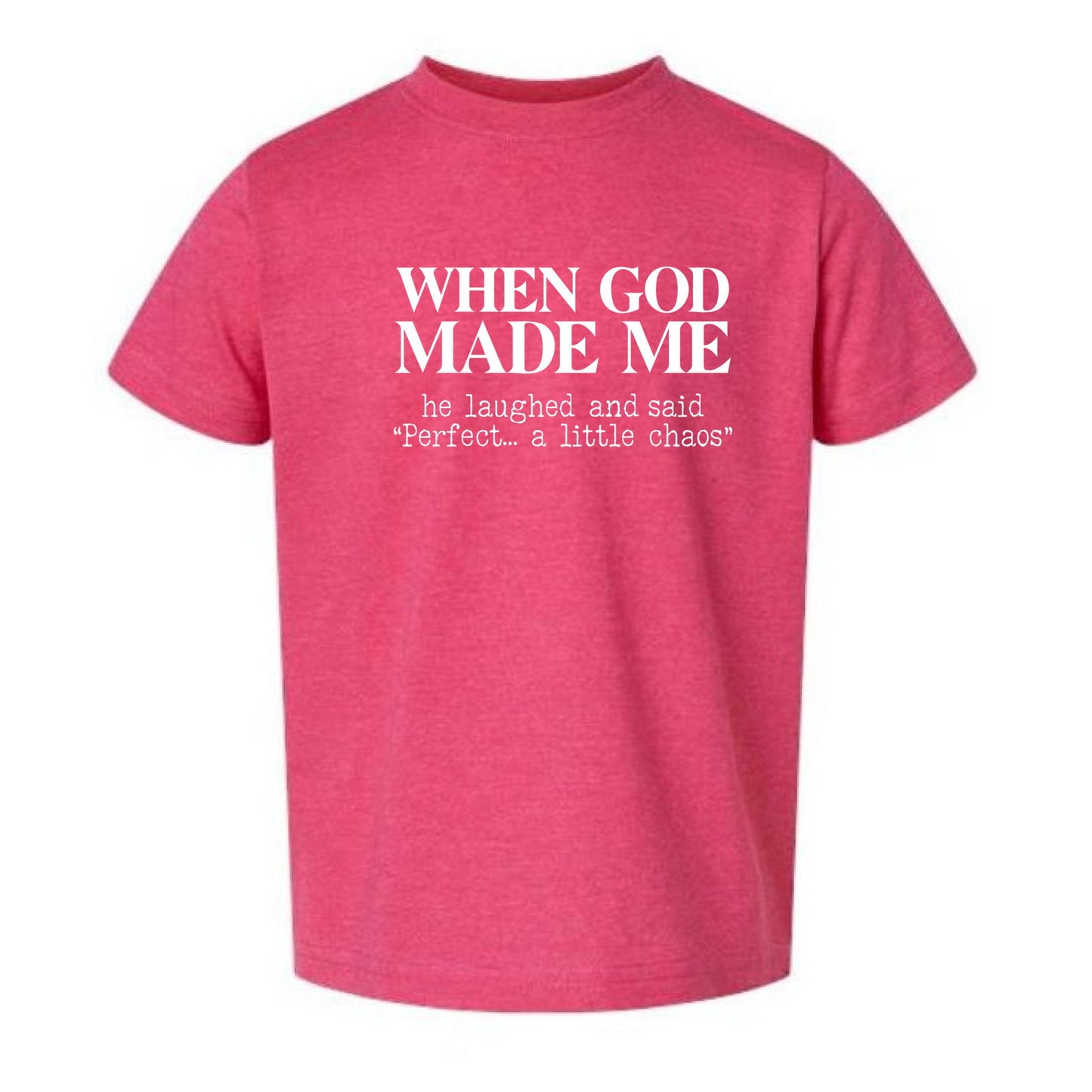 When God Made Me Toddler Christian T-shirt - ClaimedbyGodDesigns