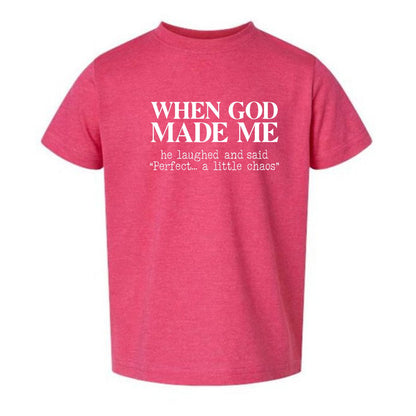 When God Made Me Toddler Christian T-shirt - ClaimedbyGodDesigns