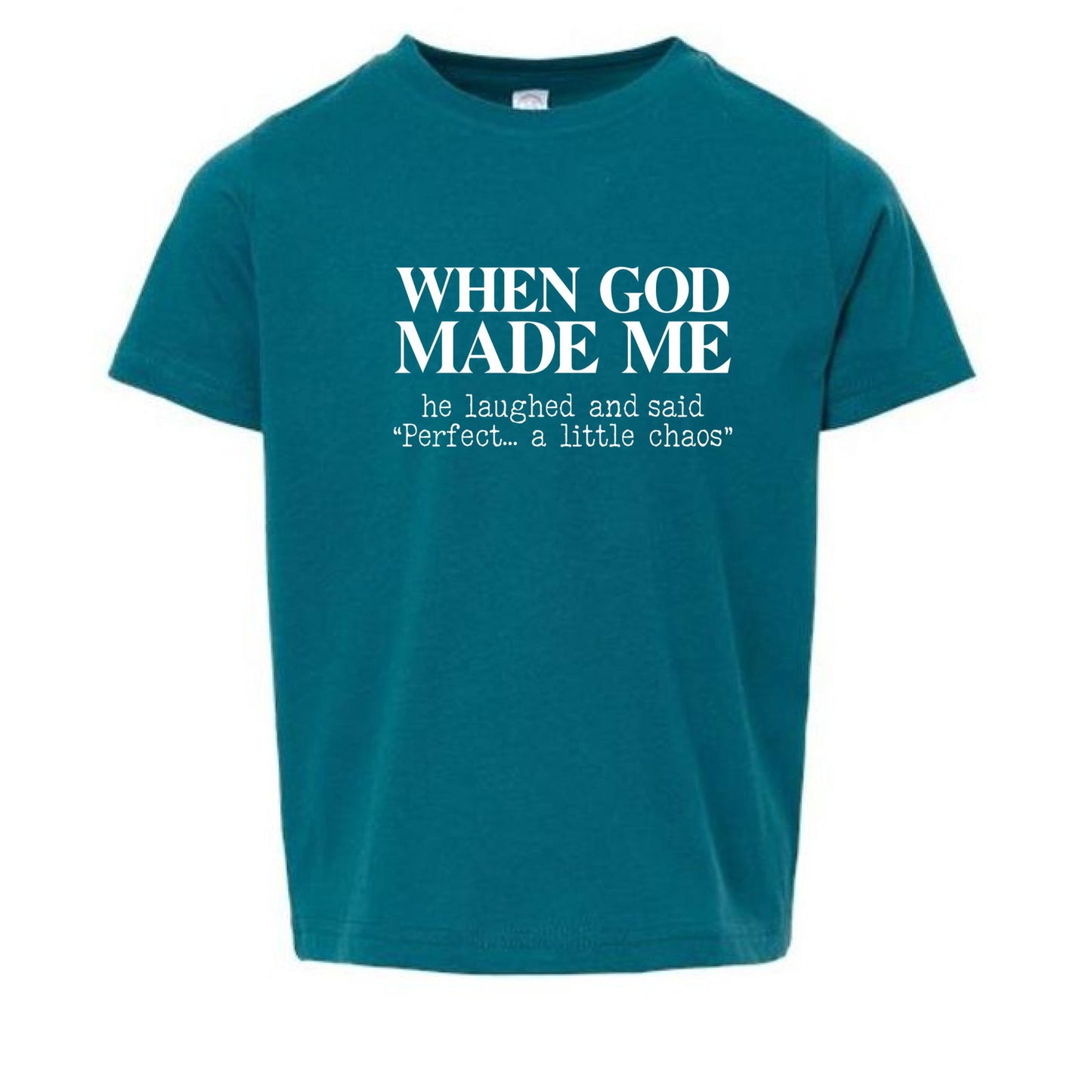 When God Made Me Toddler Christian T-shirt - ClaimedbyGodDesigns
