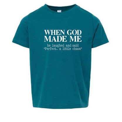 When God Made Me Toddler Christian T-shirt - ClaimedbyGodDesigns