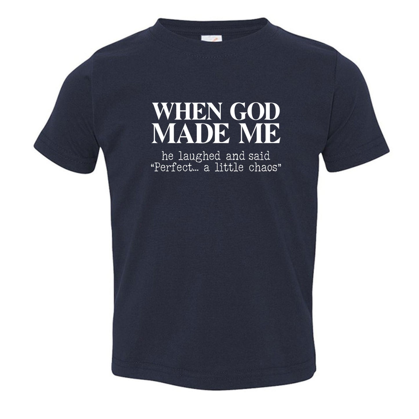 When God Made Me Toddler Christian T-shirt - ClaimedbyGodDesigns