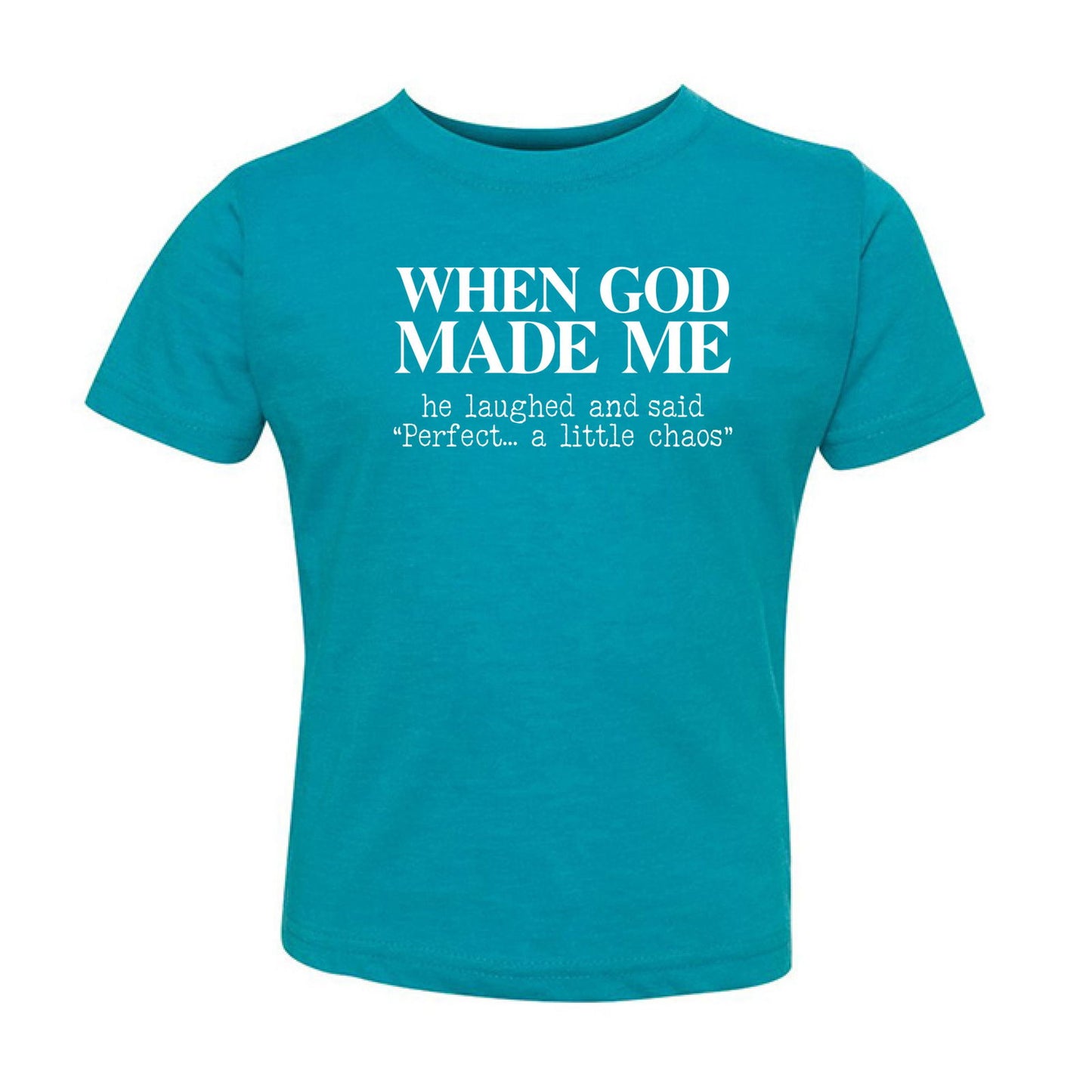 When God Made Me Toddler Christian T-shirt - ClaimedbyGodDesigns