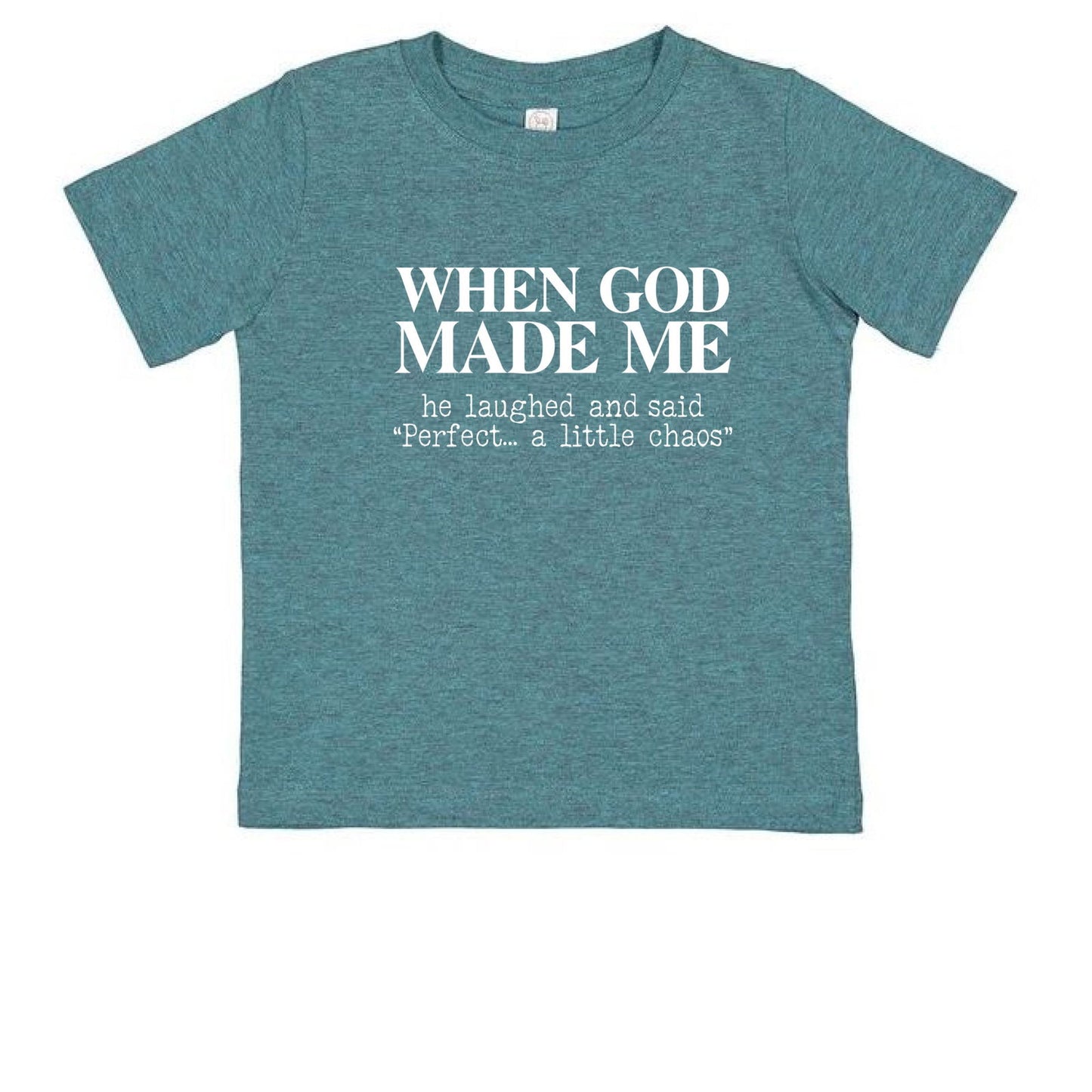 When God Made Me Toddler Christian T-shirt - ClaimedbyGodDesigns