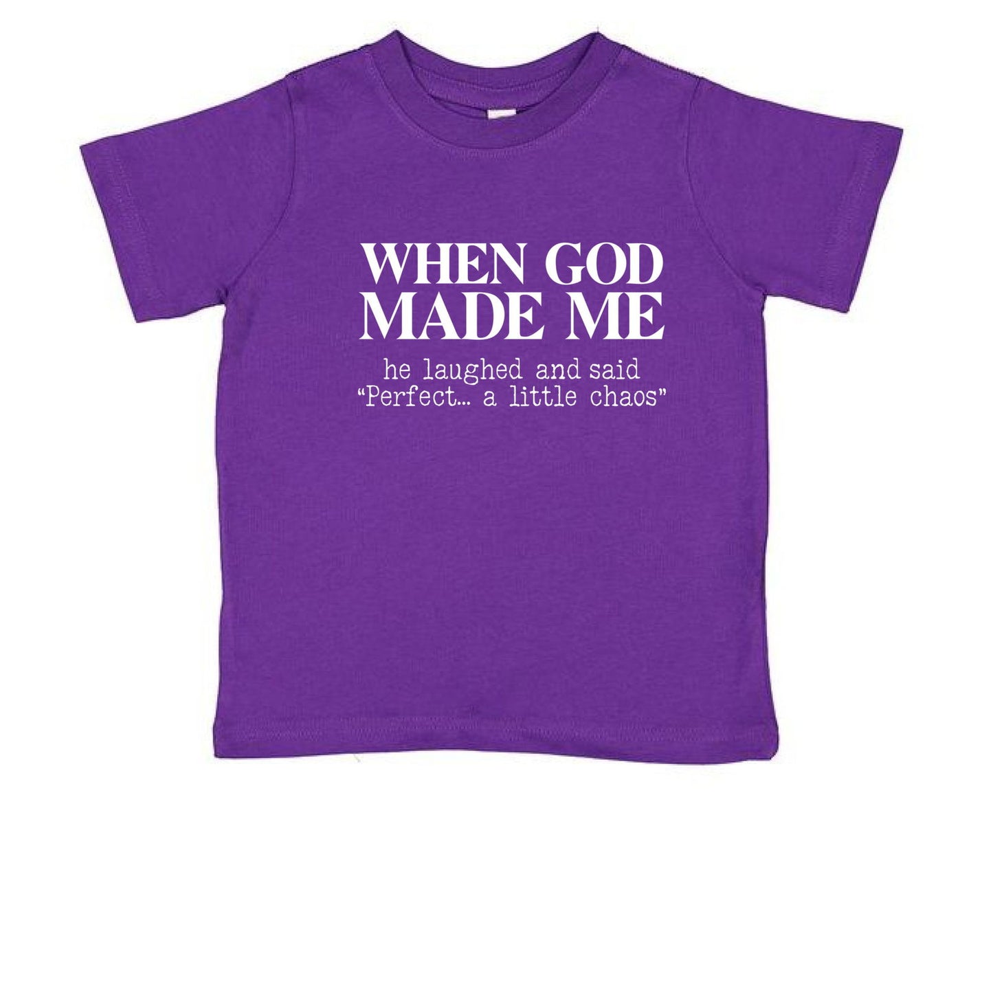 When God Made Me Toddler Christian T-shirt - ClaimedbyGodDesigns