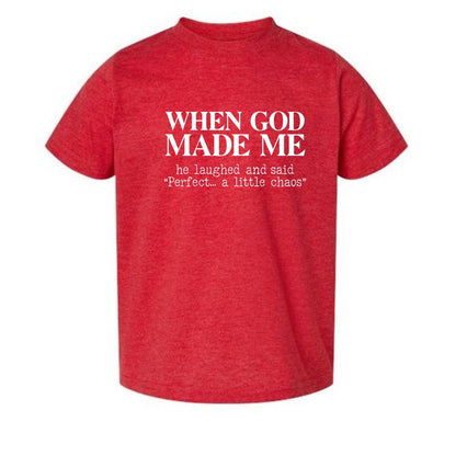 When God Made Me Toddler Christian T-shirt - ClaimedbyGodDesigns