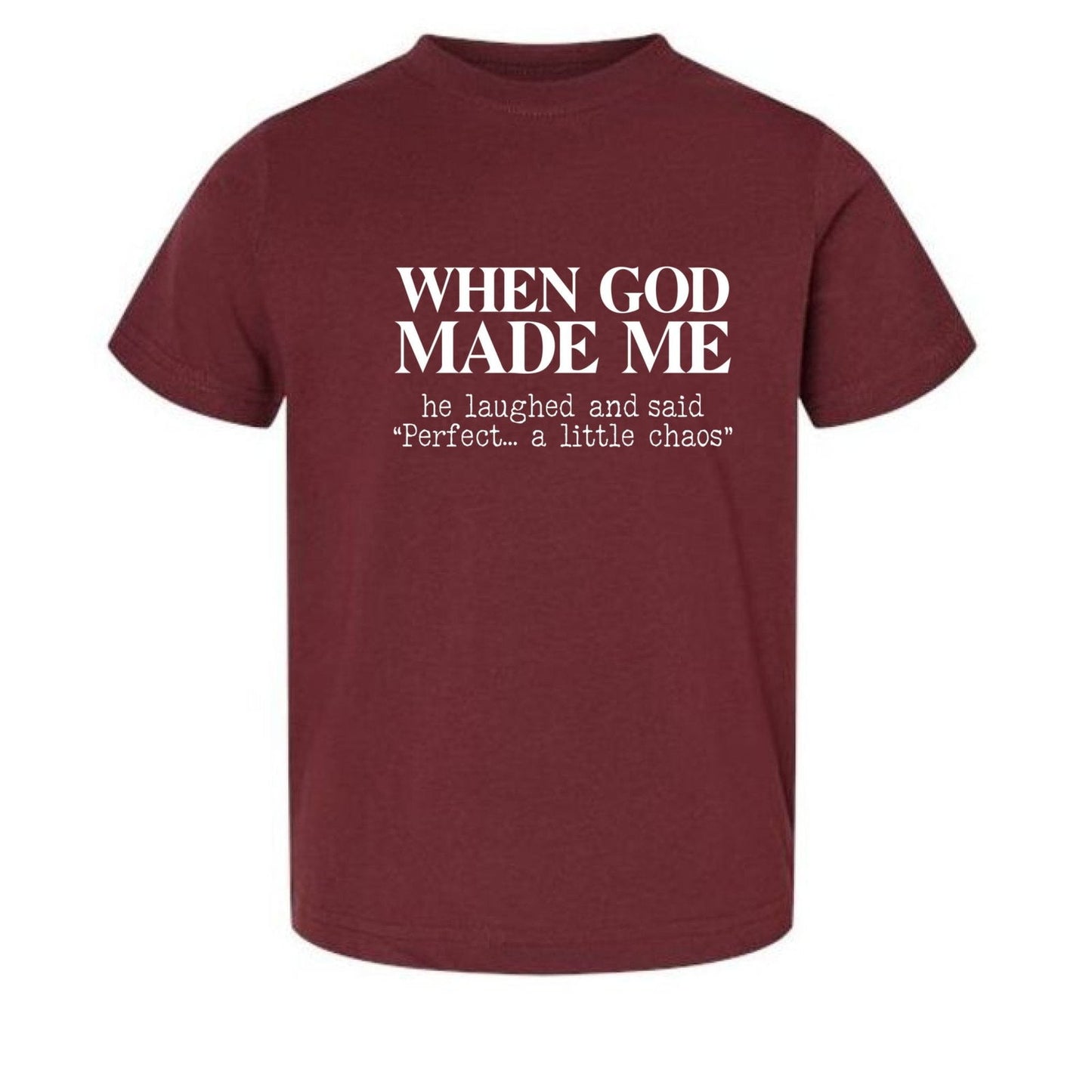 When God Made Me Toddler Christian T-shirt - ClaimedbyGodDesigns