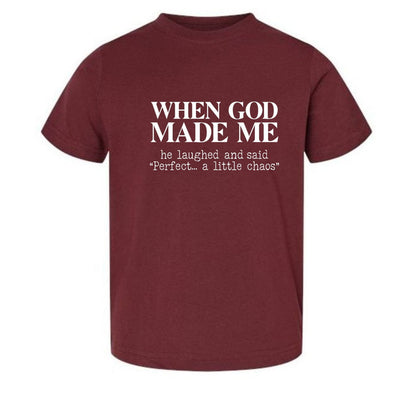 When God Made Me Toddler Christian T-shirt - ClaimedbyGodDesigns