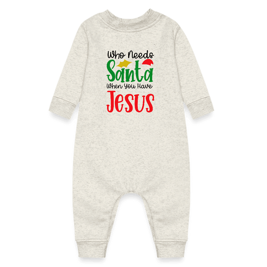 Who Needs Santa Christian Christmas Baby Jumpsuit - ClaimedbyGodDesigns