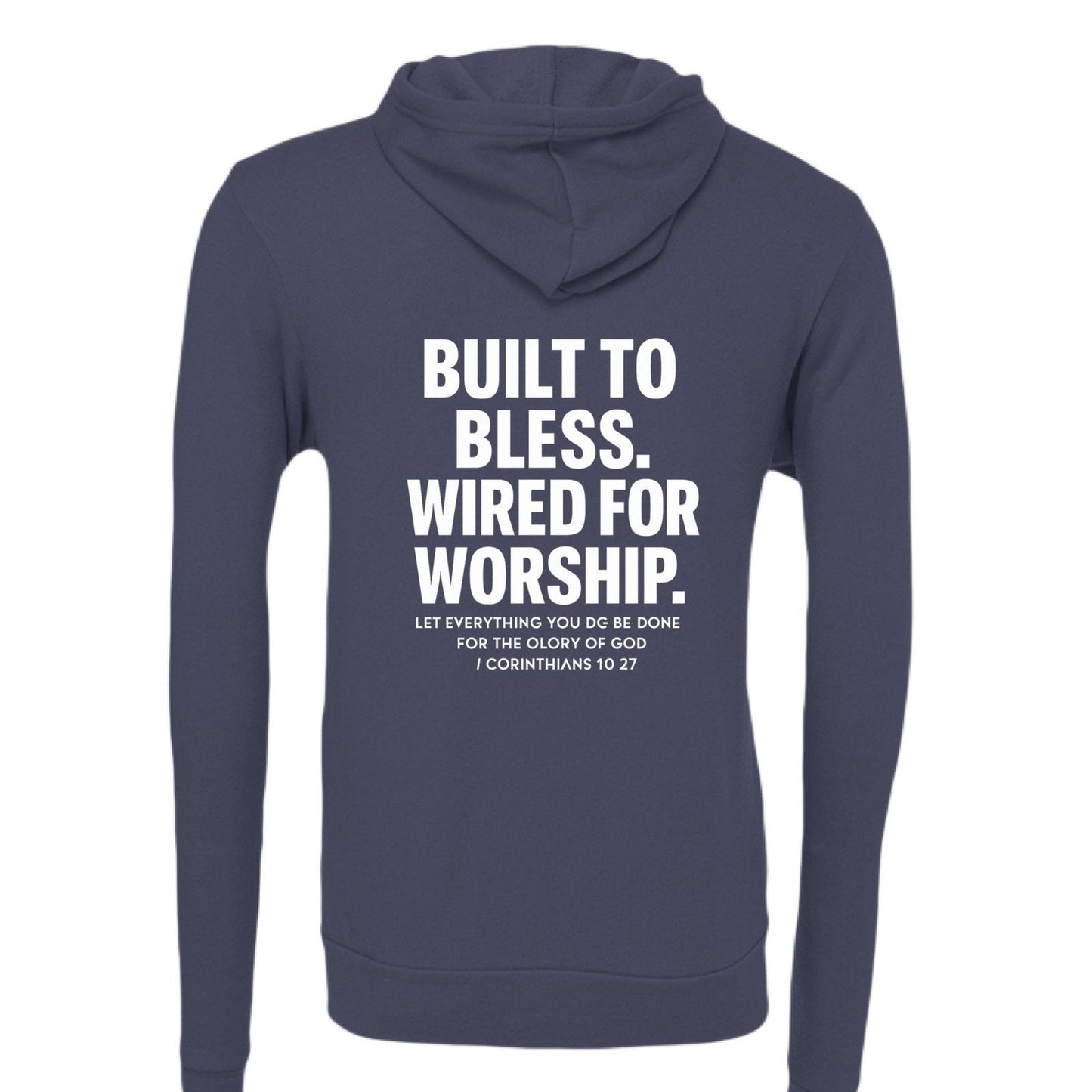 Wired For Worship Unisex Christian Full-Zip Hooded Sweatshirt - ClaimedbyGodDesigns