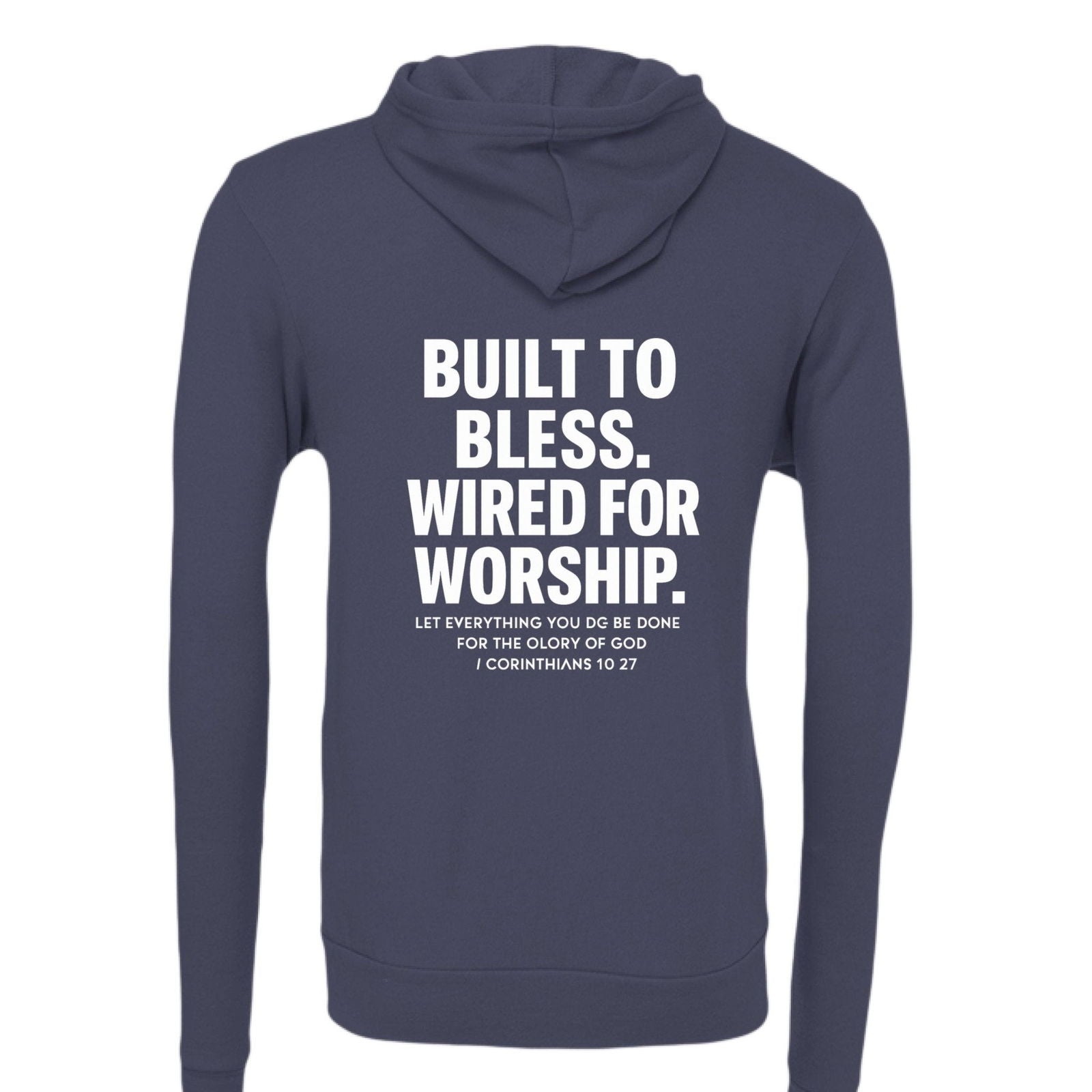 Wired For Worship Unisex Christian Full-Zip Hooded Sweatshirt - ClaimedbyGodDesigns