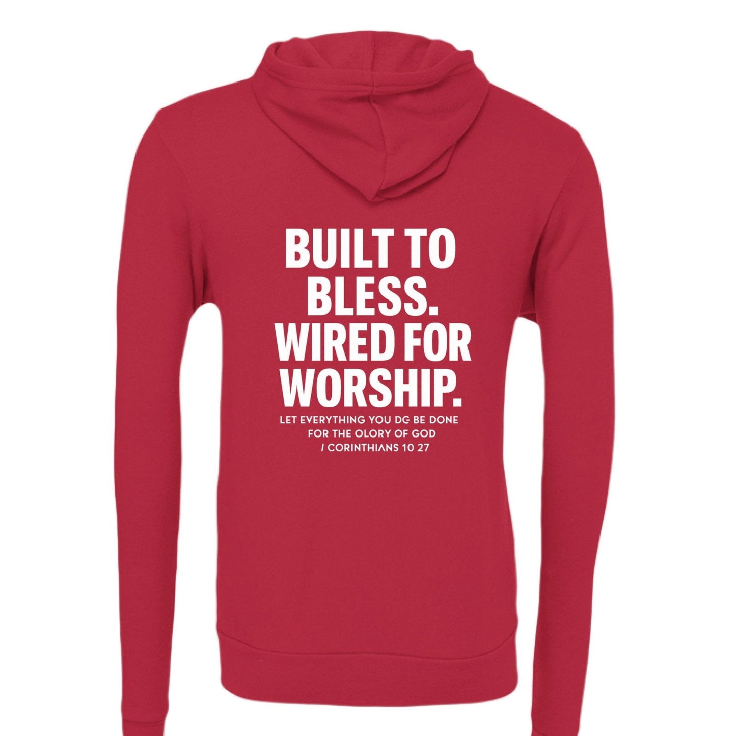 Wired For Worship Unisex Christian Full-Zip Hooded Sweatshirt - ClaimedbyGodDesigns
