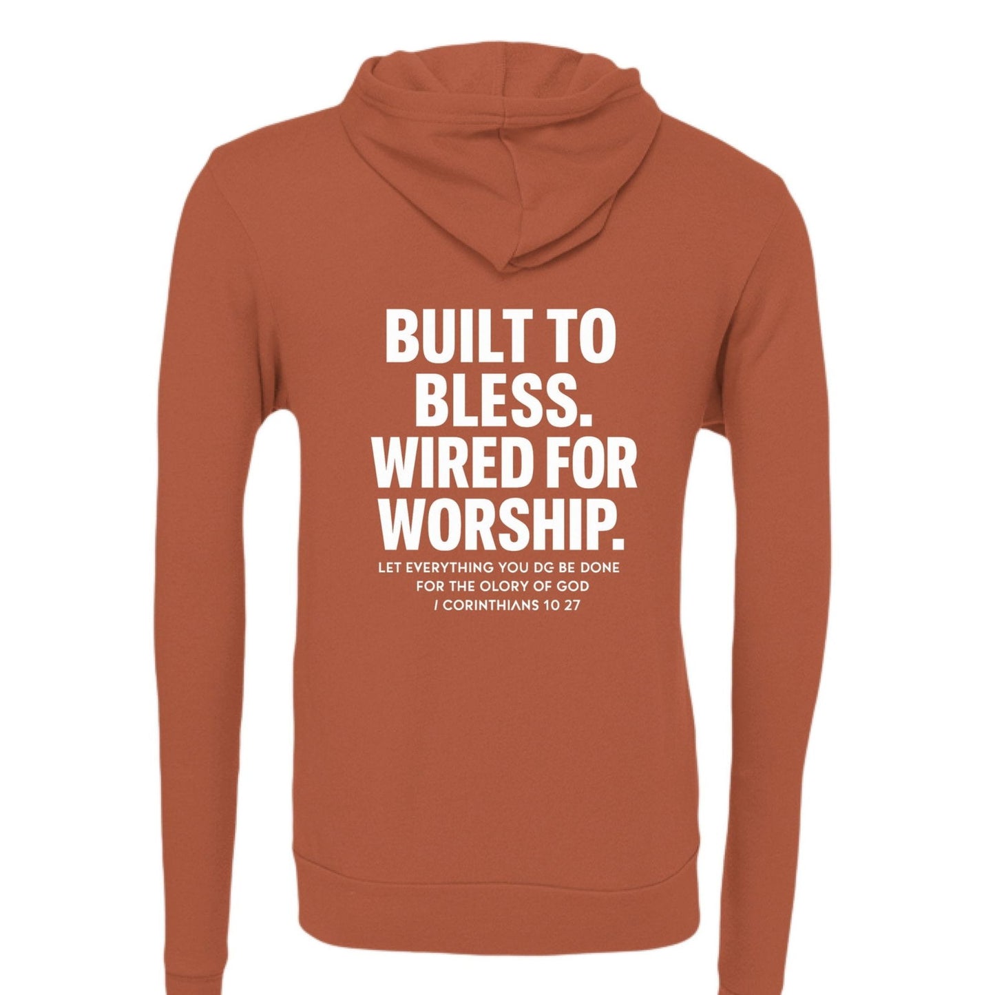 Wired For Worship Unisex Christian Full-Zip Hooded Sweatshirt - ClaimedbyGodDesigns