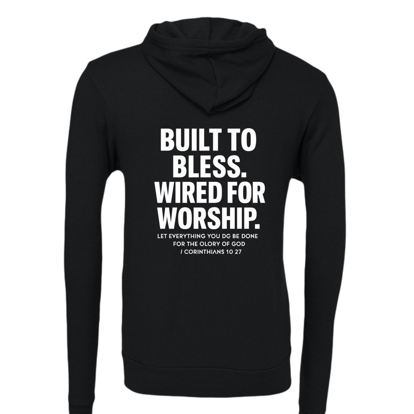 Wired For Worship Unisex Christian Full-Zip Hooded Sweatshirt - ClaimedbyGodDesigns
