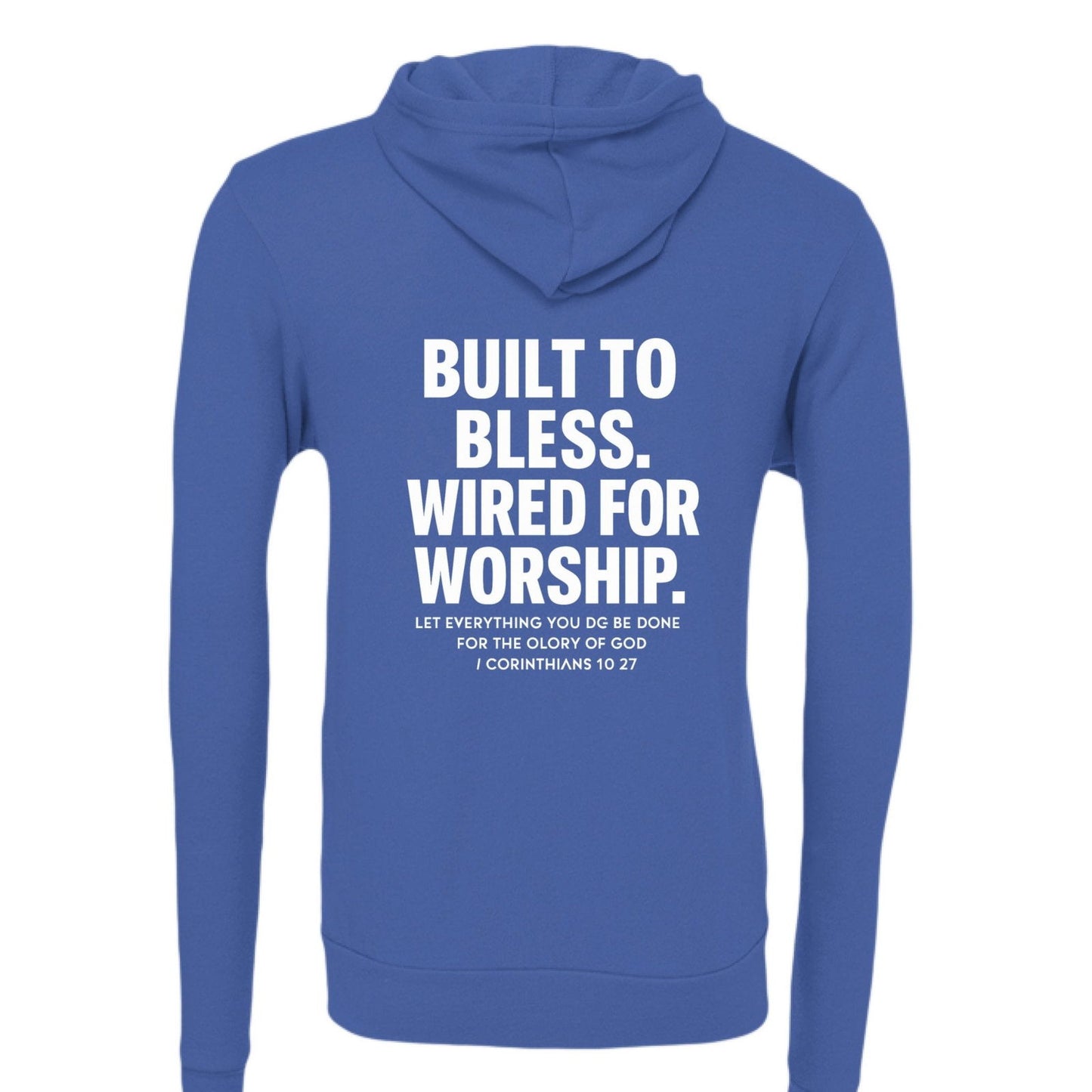 Wired For Worship Unisex Christian Full-Zip Hooded Sweatshirt - ClaimedbyGodDesigns