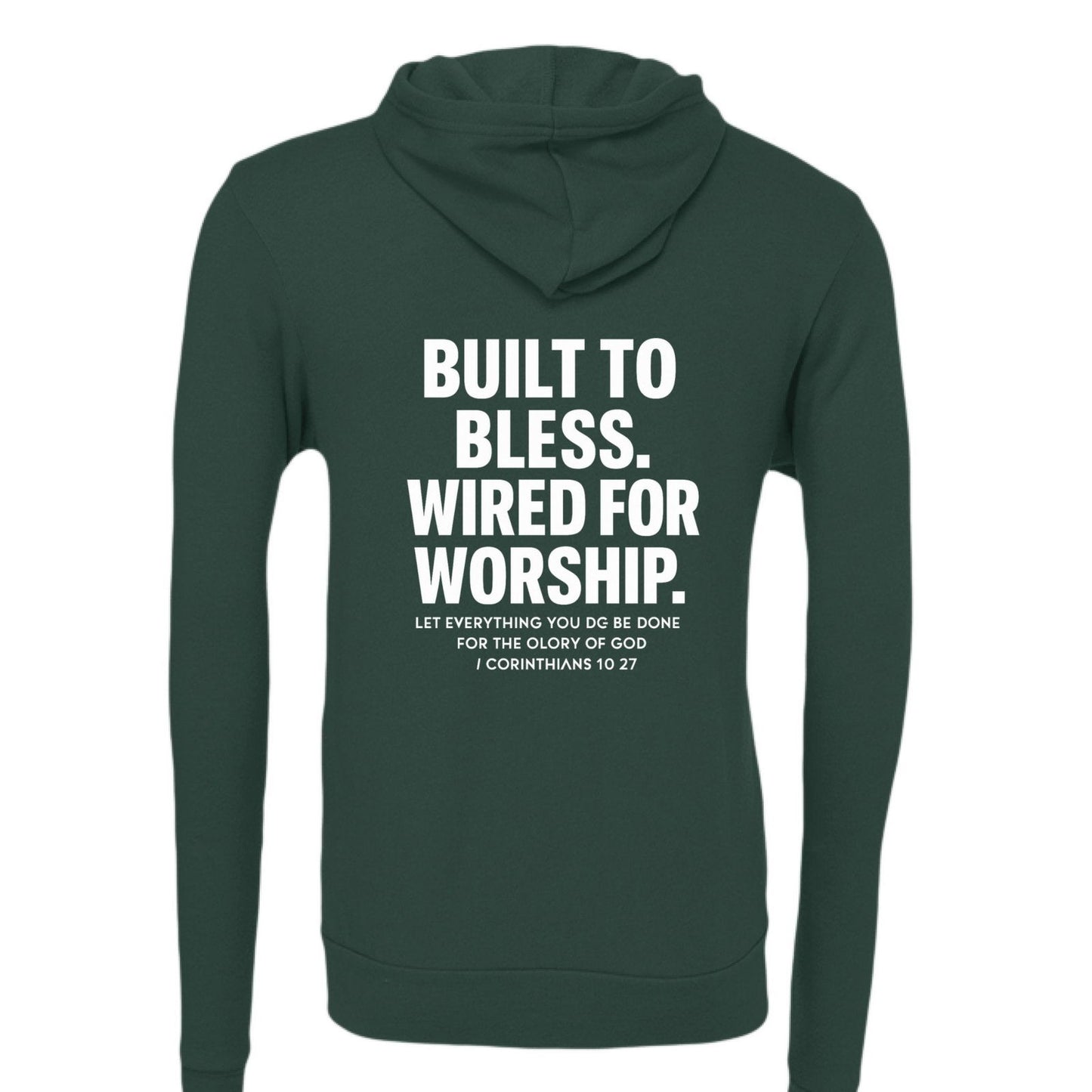 Wired For Worship Unisex Christian Full-Zip Hooded Sweatshirt - ClaimedbyGodDesigns