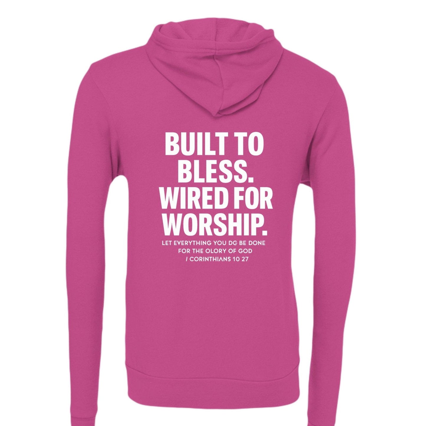 Wired For Worship Unisex Christian Full-Zip Hooded Sweatshirt - ClaimedbyGodDesigns