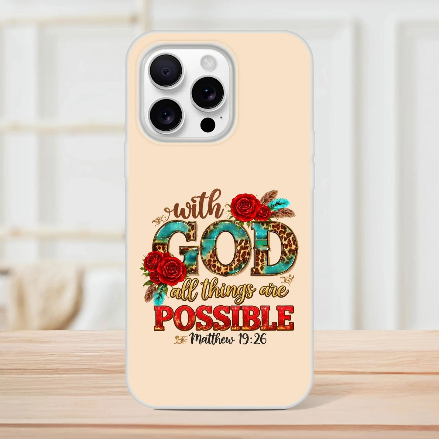 With God All Things Are Possible Christian Flexi Phonecase For Iphones - ClaimedbyGodDesigns