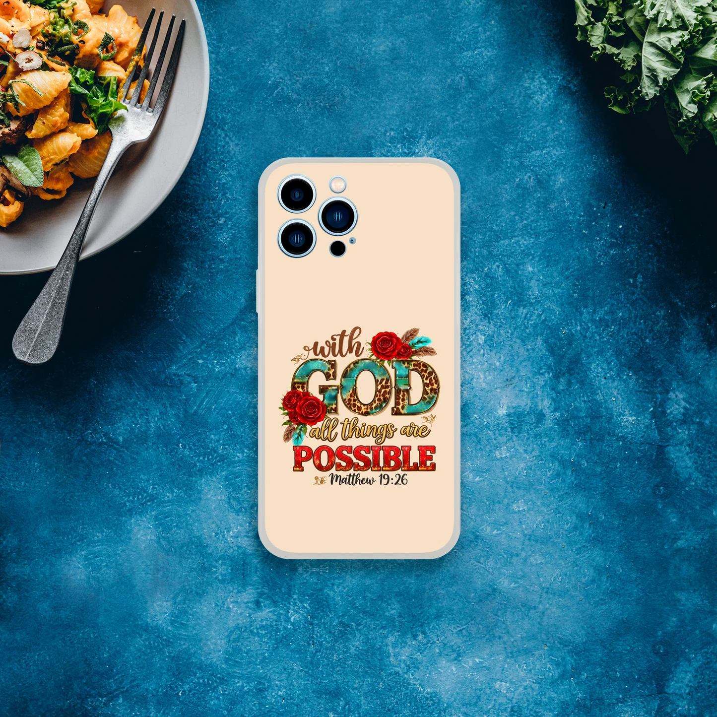 With God All Things Are Possible Christian Flexi Phonecase For Iphones - ClaimedbyGodDesigns