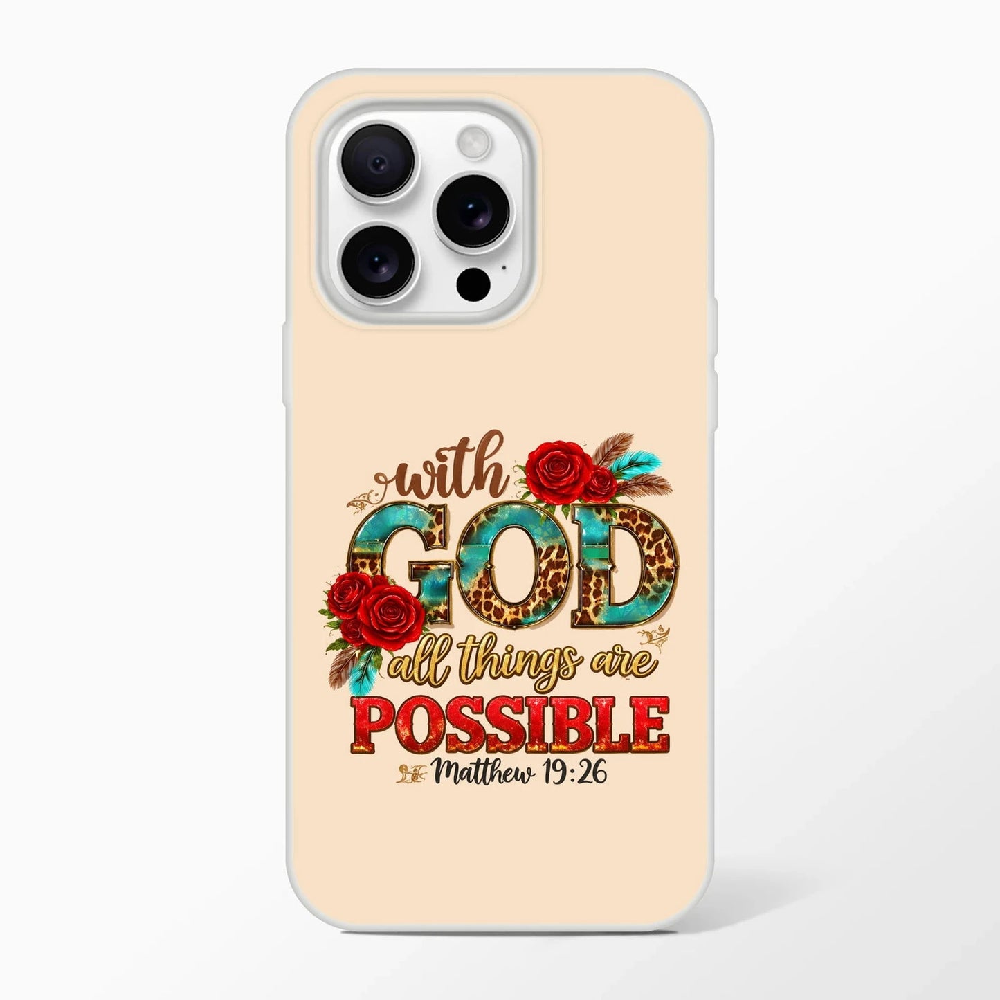 With God All Things Are Possible Christian Flexi Phonecase For Iphones - ClaimedbyGodDesigns