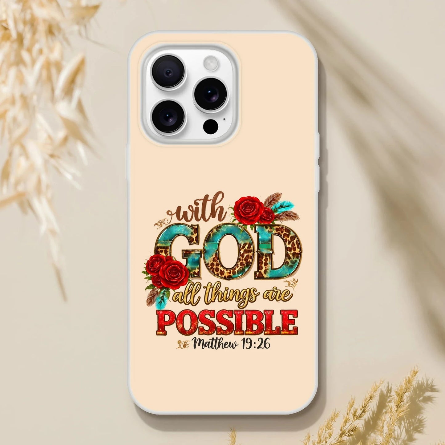 With God All Things Are Possible Christian Flexi Phonecase For Iphones - ClaimedbyGodDesigns