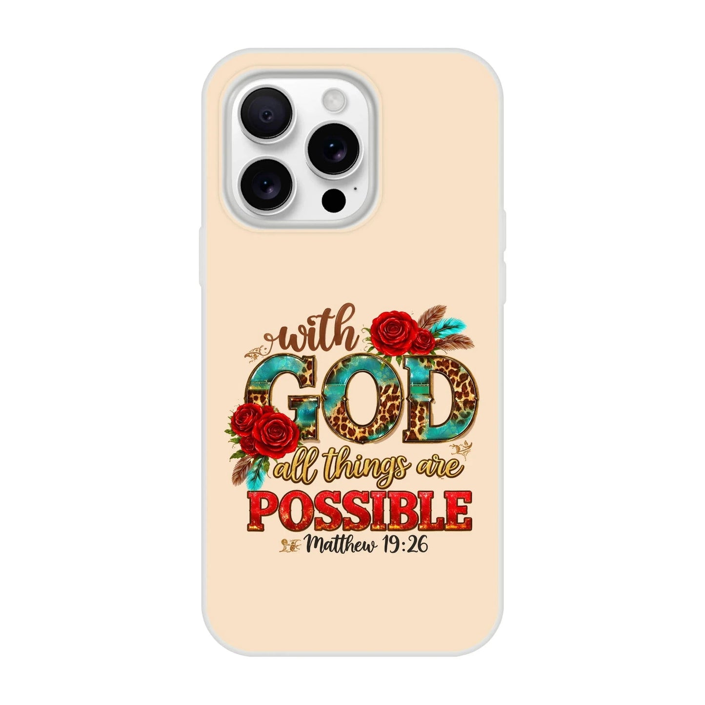 With God All Things Are Possible Christian Flexi Phonecase For Iphones - ClaimedbyGodDesigns