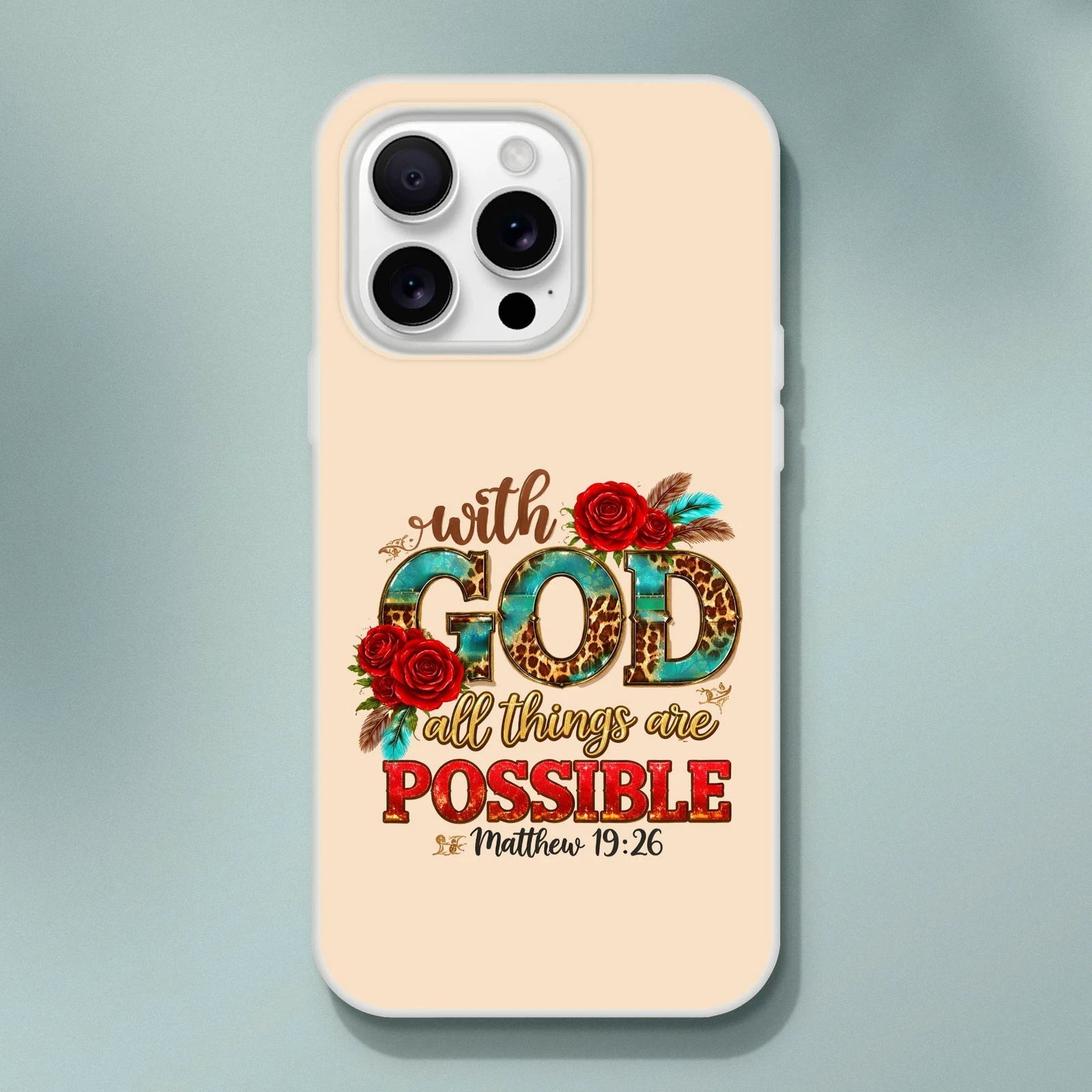 With God All Things Are Possible Christian Flexi Phonecase For Iphones - ClaimedbyGodDesigns
