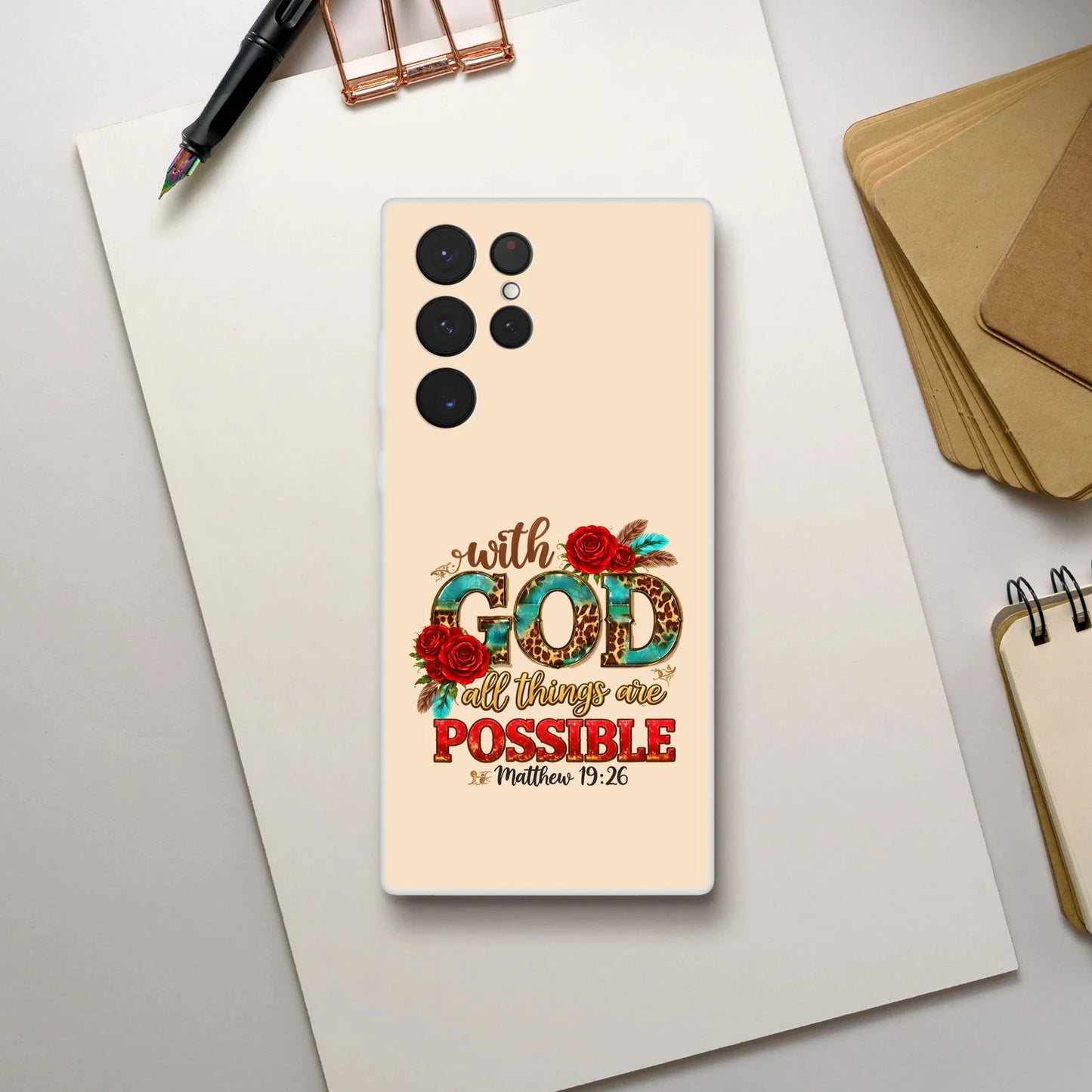 With God All Things Are Possible Christian Flexi Phonecase For Samsung - ClaimedbyGodDesigns