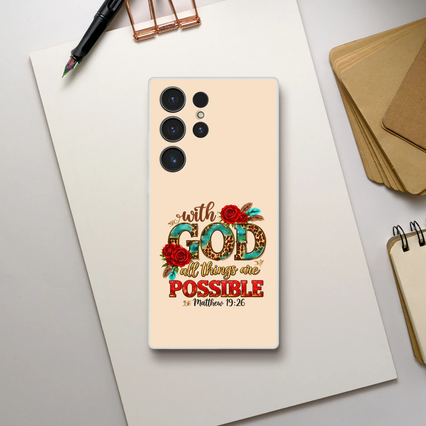 With God All Things Are Possible Christian Flexi Phonecase For Samsung - ClaimedbyGodDesigns