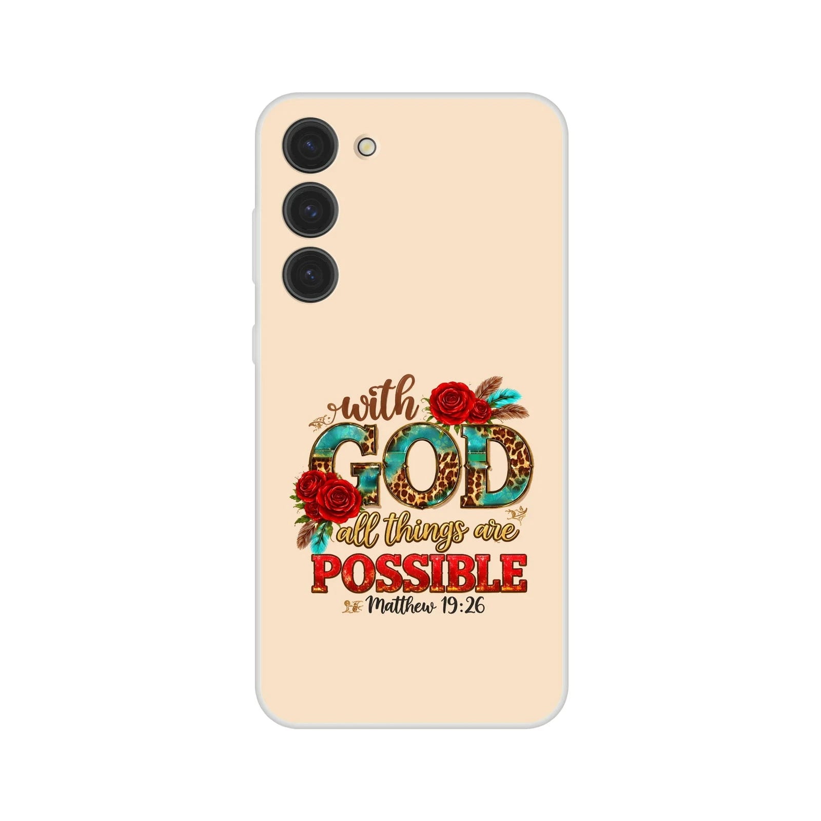 With God All Things Are Possible Christian Flexi Phonecase For Samsung - ClaimedbyGodDesigns