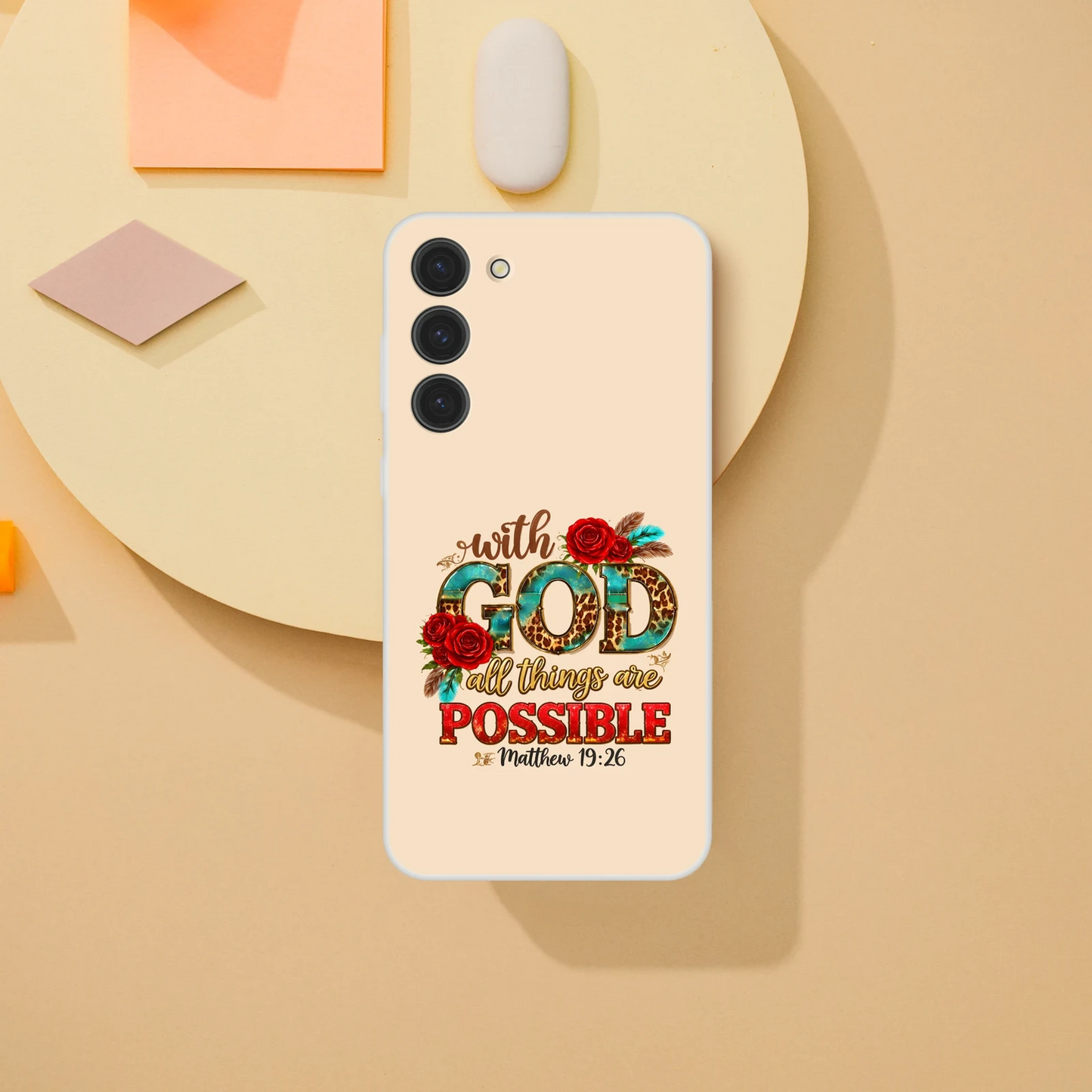 With God All Things Are Possible Christian Flexi Phonecase For Samsung - ClaimedbyGodDesigns