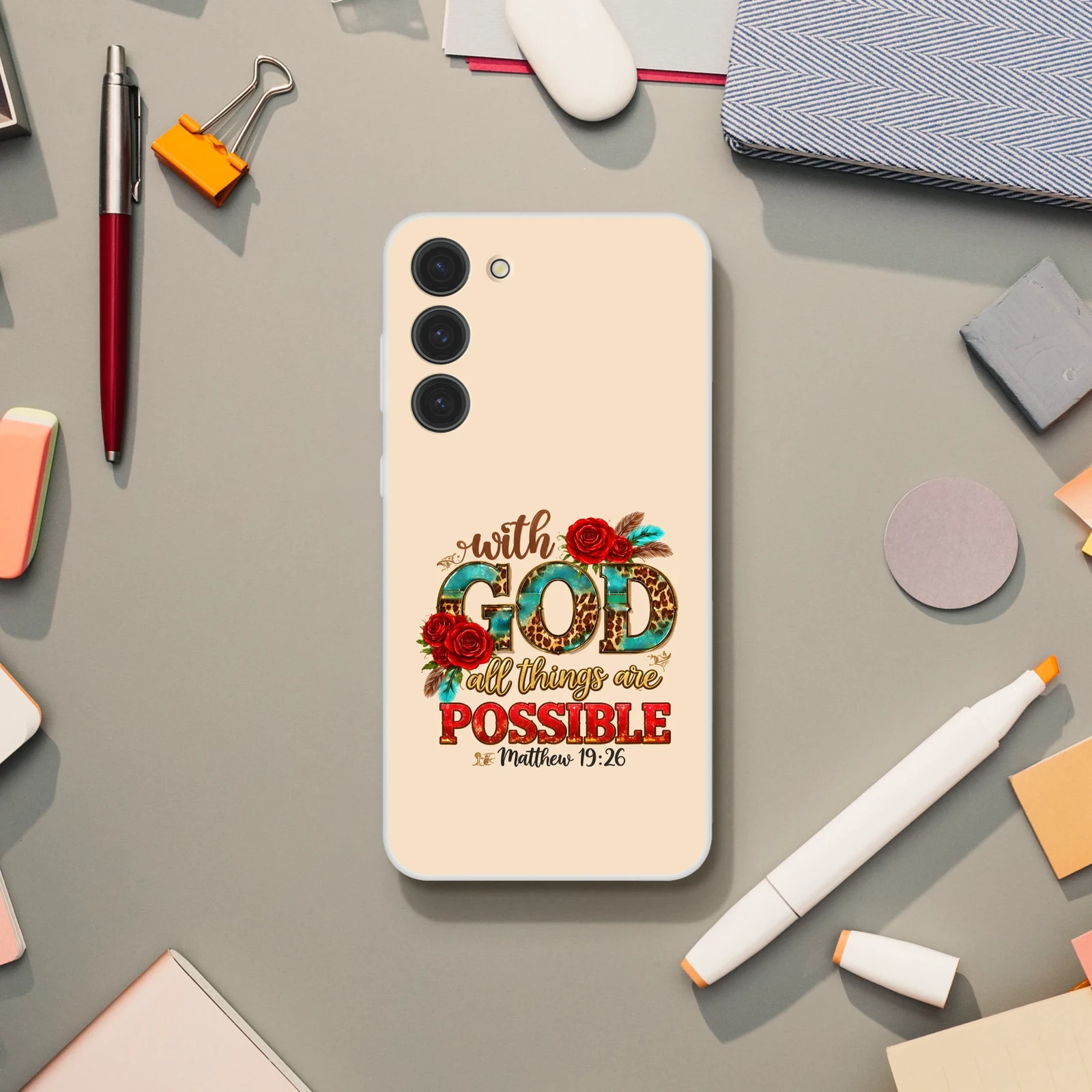 With God All Things Are Possible Christian Flexi Phonecase For Samsung - ClaimedbyGodDesigns