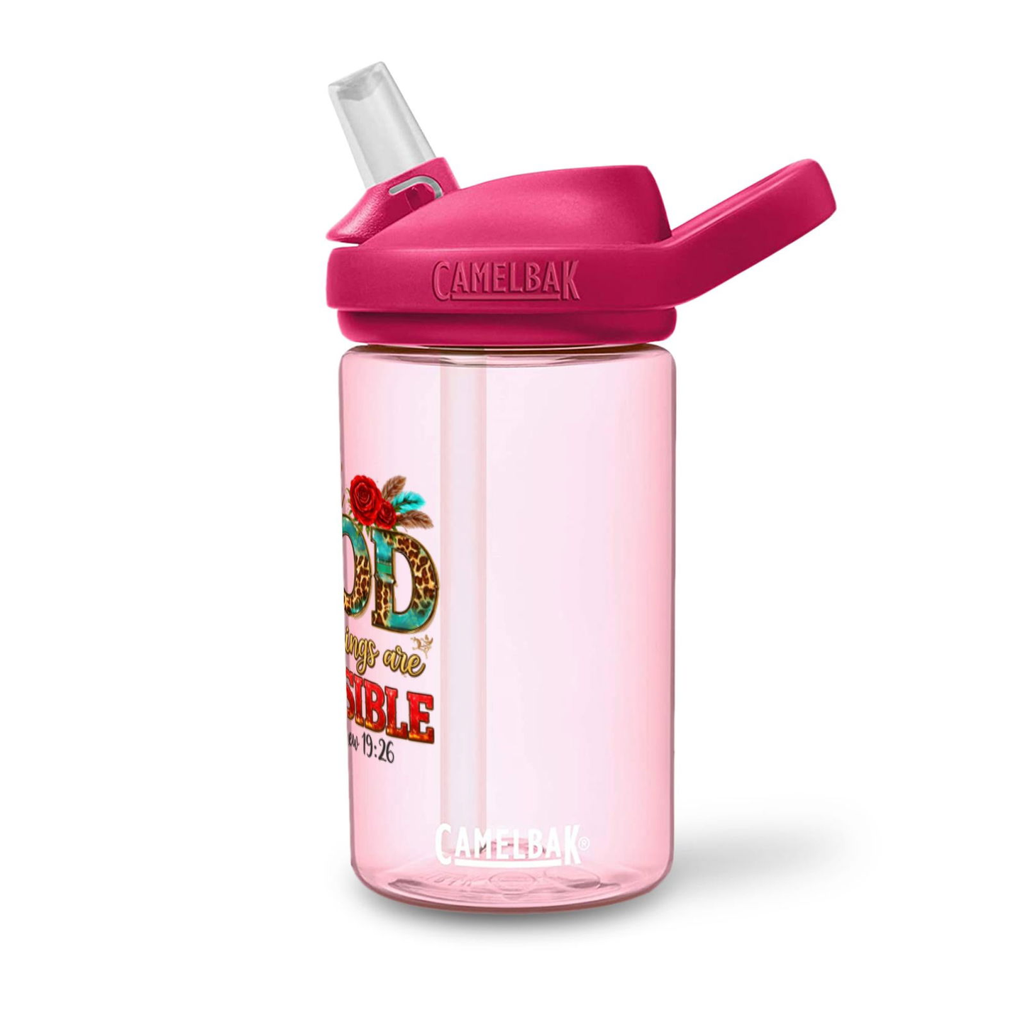 With God All Things Are Possible Christian Kids Water Bottle - ClaimedbyGodDesigns